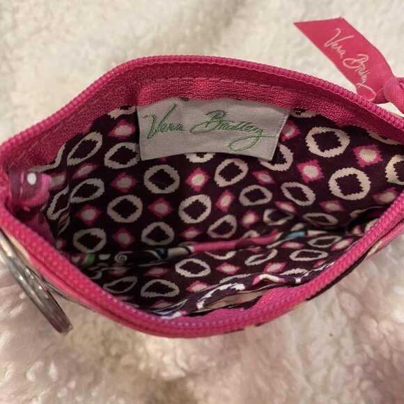 Vera Bradley ID Case and Key Ring (Cupcakes Pink - Retired Pattern) - Picture 3 of 5